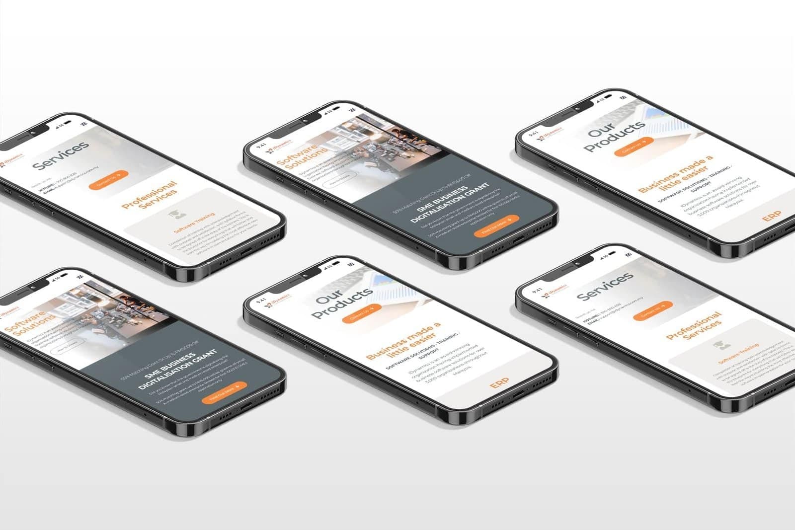 iDynamics website design dekstop view by kokcreative